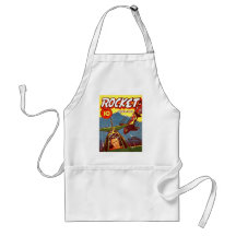 Vintage Fighter Aircraft Comic Aprons
