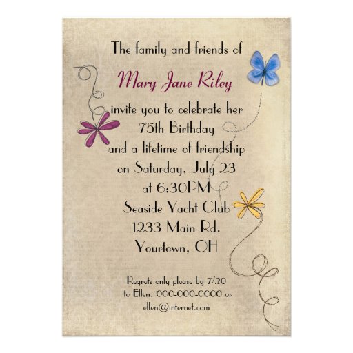 Vintage Film Birthday Invitation