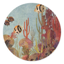 Vintage Fish and Coral stickers