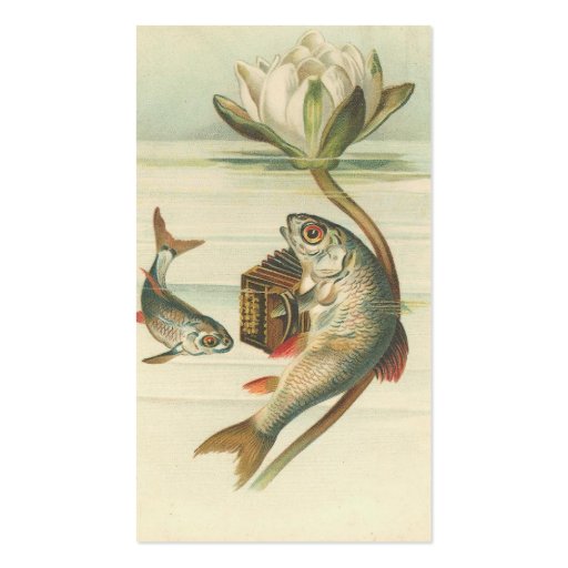 Vintage Fish Business Card Template (back side)