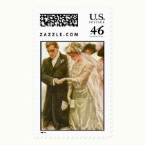 Vintage Fisher Wedding Bridal Stamp
