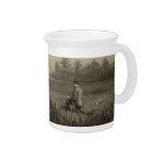 Vintage Fishing Art Pitcher
