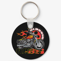 Vintage Flame Motorcycle keychains