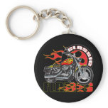 Vintage Flame Motorcycle Key Chain