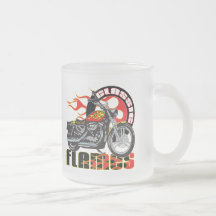 Vintage Flame Motorcycle Mugs