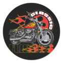 Vintage Flame Motorcycle stickers by SkullShock Vintage Flame Motorcycle stickers