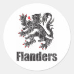 Vintage Flanders Round Sticker