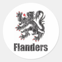 Vintage Flanders Round Sticker
