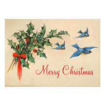 Vintage Flat Christmas Card Announcements