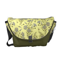 Vintage Flax Floral Courier Bag