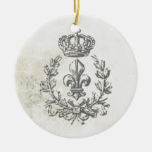 Vintage Fleur de Lis and Crown-ornament