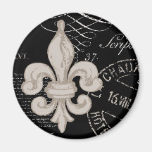 Vintage Fleur de Lis...magnet