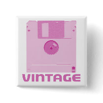 Vintage Floppy Pink Button