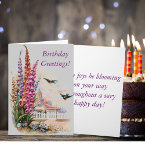 Vintage Flora Birthday Greetings zazzle_card