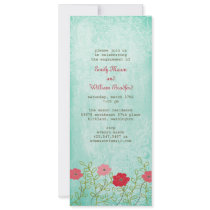 Vintage Floral and Leaves Invitation by pinklilypress Vintage Floral and Leaves Invitation