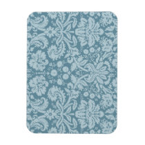 Vintage floral art nouveau blue green pattern vinyl magnet