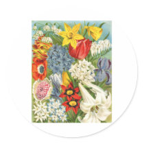 Vintage Floral Assortment stickers by vintagegiftmall Vintage Floral Assortment stickers