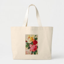 Vintage Floral Birthday Canvas Bag