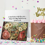 Vintage Floral Birthday Greeting Card
