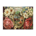 Vintage Floral Birthday Greeting Postcard