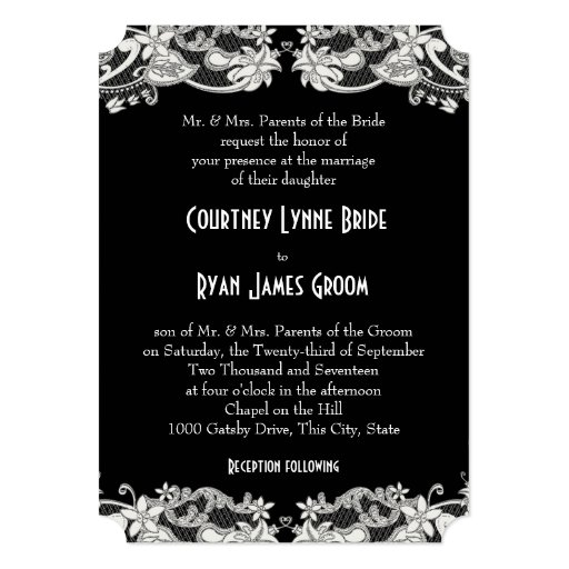 black and white wedding cards