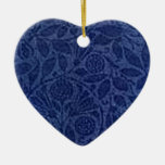 Vintage Floral Blue Ornament