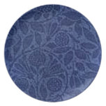 Vintage Floral Blue Plate