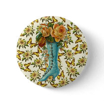 Vintage Floral Boot Buttons