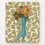 Vintage Floral Boot Mouse Pads