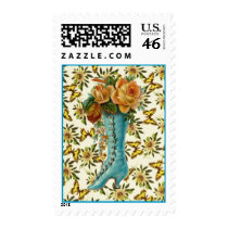 Vintage Floral Boot Postage