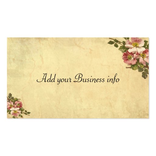 Vintage Floral Business card (back side)