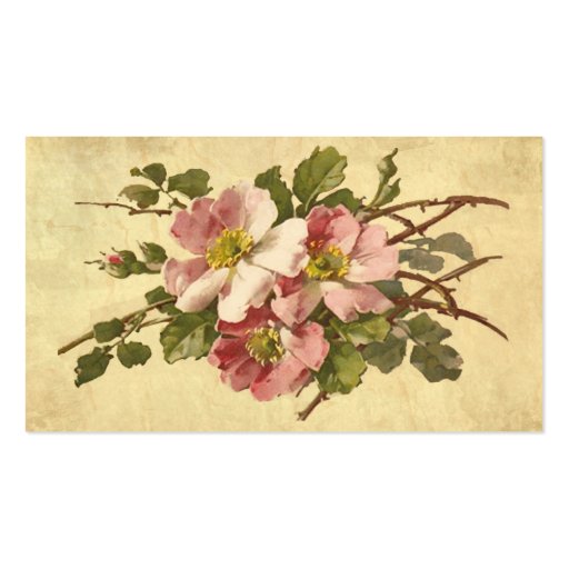 Vintage Floral Business card (front side)