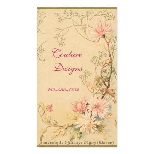 Vintage floral Business card