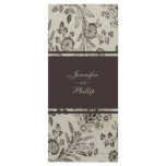 Vintage Floral Cambridge Brown Wedding Program Rack Card
