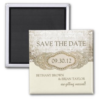 Vintage Floral Collection Save the Date Magnet