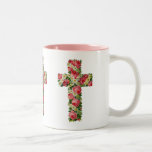 Vintage Floral Cross Coffee Mug