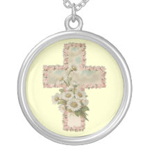 Vintage Floral Cross Custom Necklace