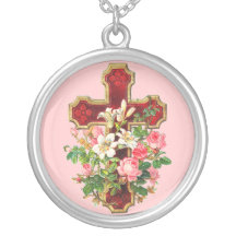 Vintage Floral Cross Custom Jewelry