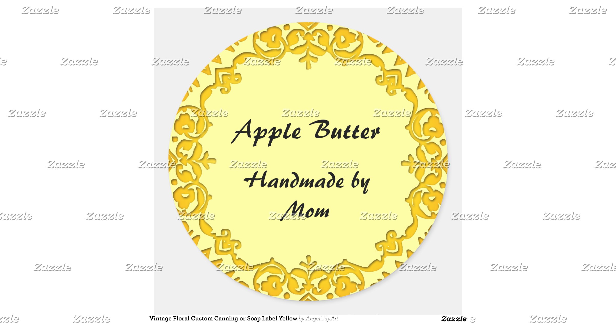 snap vintage canning label custom personalized classic round sticker