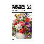 Vintage Floral Decor Postage Stamps