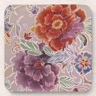 Vintage Floral Drink Coaster