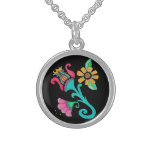 Vintage Floral Embroidery Necklace