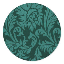 Vintage Floral Fabric (198) Round Stickers