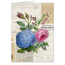 Vintage Floral French Case Card