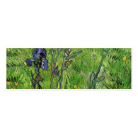 Vintage floral garden flower Iris by Van Gogh. Business Card Templates