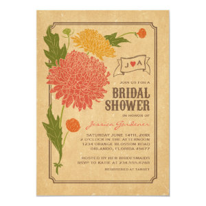 Vintage Floral Garden Party Bridal Shower Invite 5