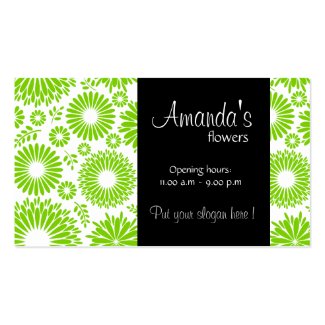 Vintage floral green Business Card