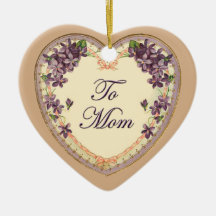 Vintage Floral Hearts & Flowers Ornament