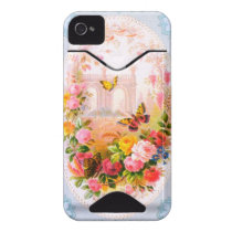 Vintage Floral Iphone 4S Case Iphone 4 Id Cover