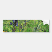 Vintage floral,, Iris by Vincent van Gogh Bumper Stickers